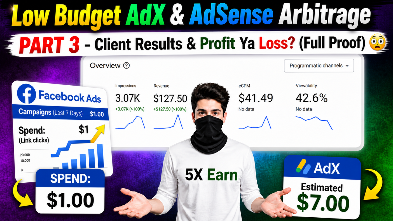 AdSense and adx Arbitrage Part 3 – Client Results & Profit Ya Loss (Full Proof)